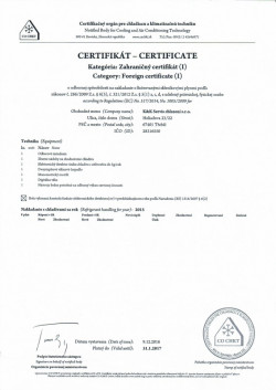 Certifikace K&K Slovensko