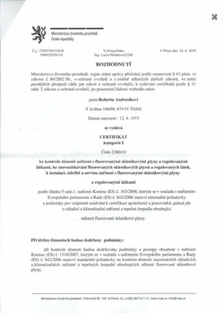 Certifikace ROBERT ANDRESÍK 2