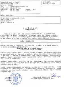 Osvìdèení o registraci DIÈ